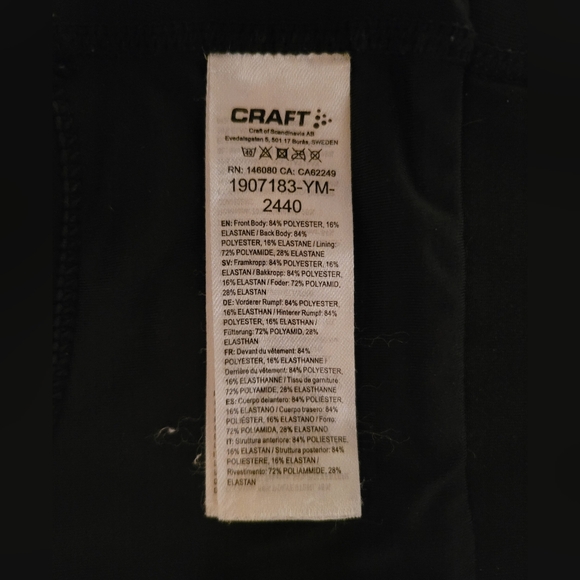 Craft Black Racerback Running Sports Bra – Women’s Small - Picture 4 of 6